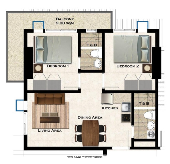 The Loop North Tower Condo Unit Floor Plan The Loop North Tower